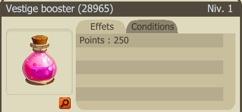 Ajoutez les Vestige Boosters (4 vestiges = 1 booster)