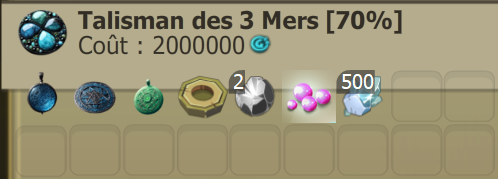 fabrication talisman des 3 mers [70%]