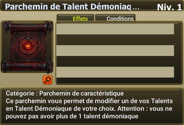 talent démoniaque