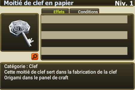 Moitié de clef en papier