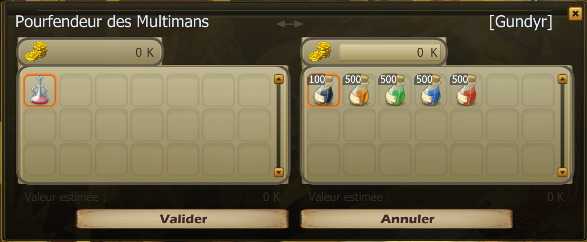 Echange Pourfendeur des Multimans